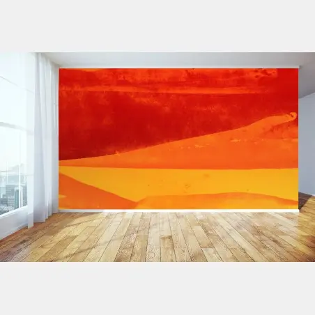 Fototapete warmer horizont abstrakte aquarell – Wallnifity®