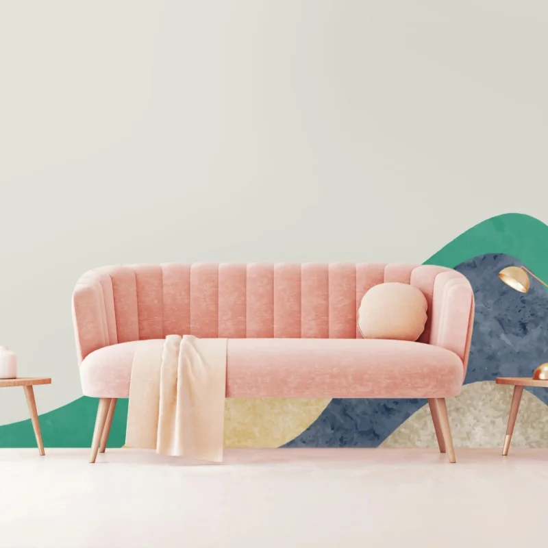 Fototapete minimalistische orientalische berglandschaft – Wallnifity®