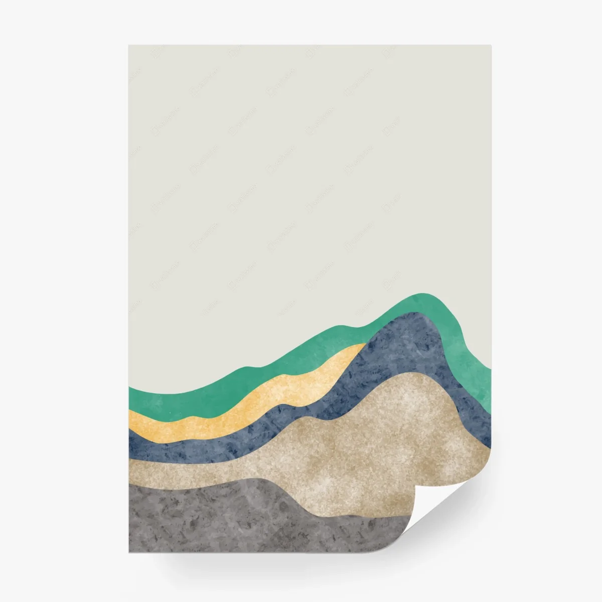 Fototapete minimalistische orientalische berglandschaft – Wallnifity®