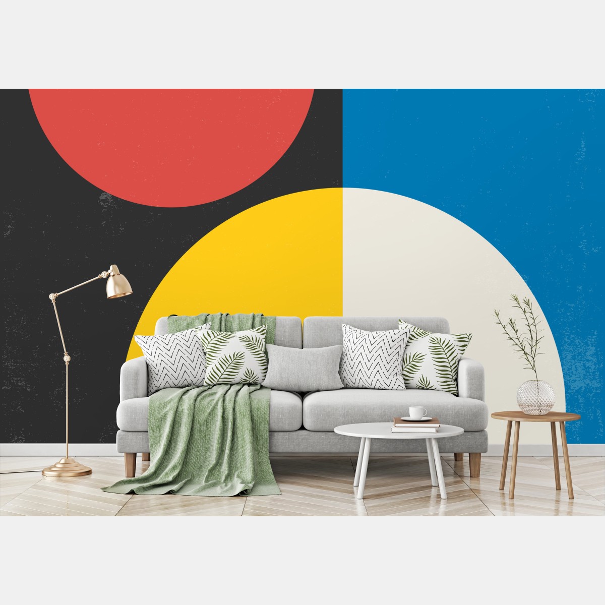 Fototapete kühne geometrische kreise – Wallnifity®