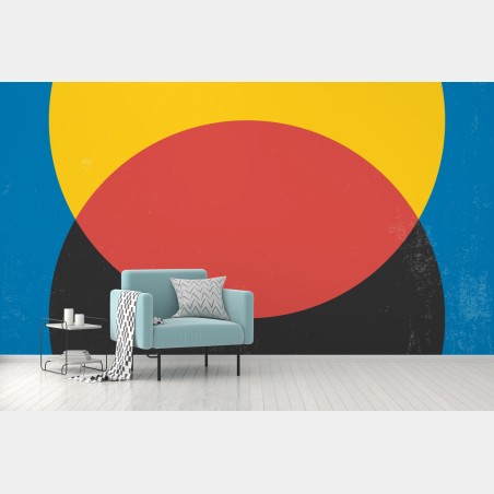 Fototapete überlappende kreise geometrische grafik – Wallnifity®