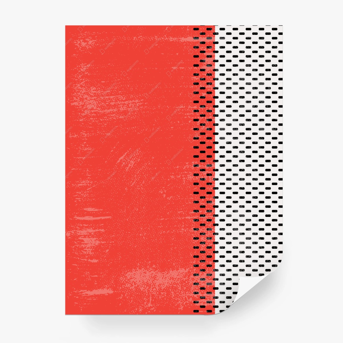 Fototapete rote grunge-abstraktion mit punktstreifen – Wallnifity®
