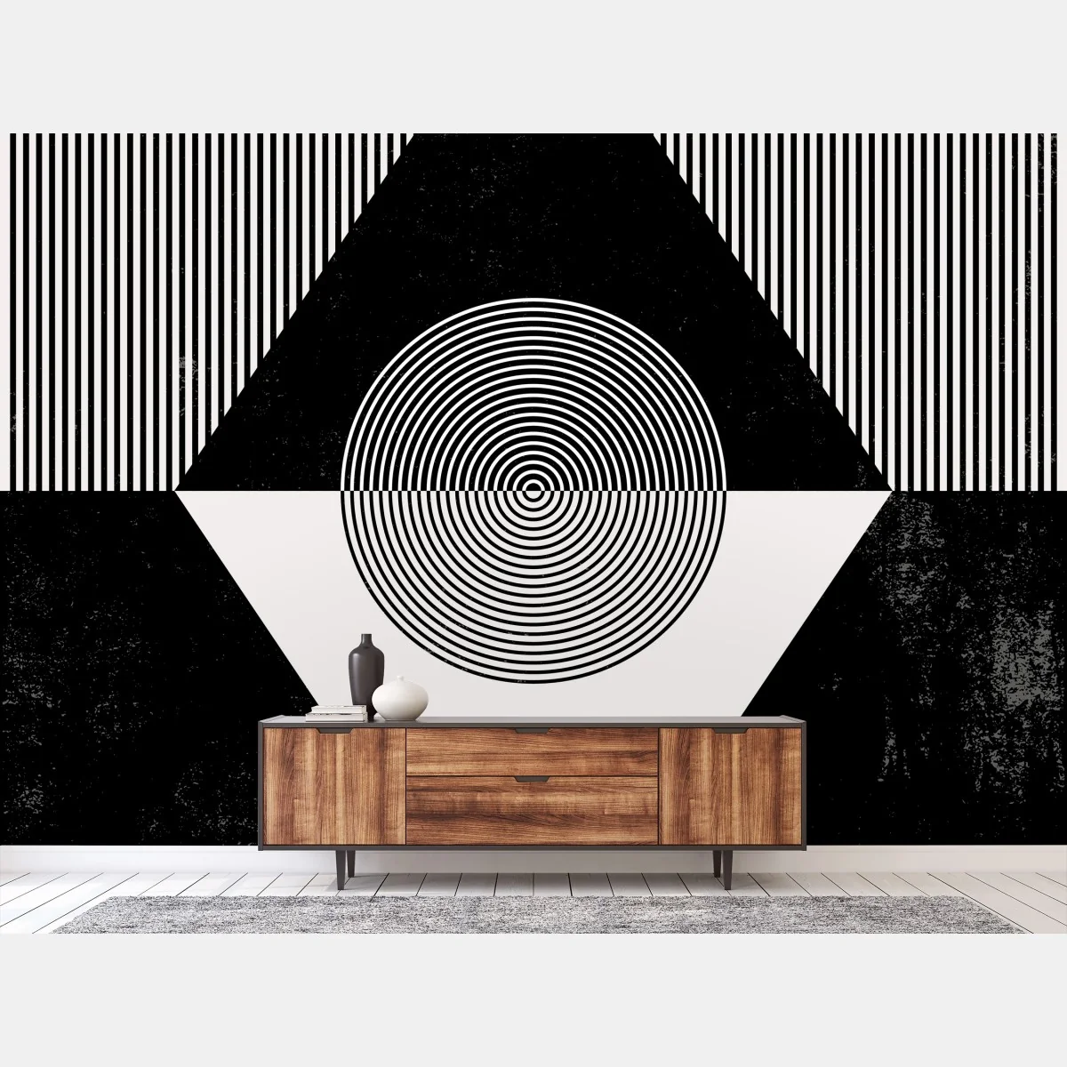 Fototapete monochrome geometrische komposition – Wallnifity® Fototapete monochrome geometrische komposition – Wallnifity®