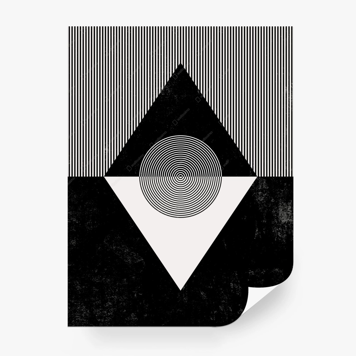Fototapete monochrome geometrische komposition – Wallnifity®