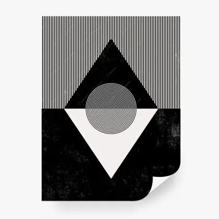 Fototapete monochrome geometrische komposition – Wallnifity®