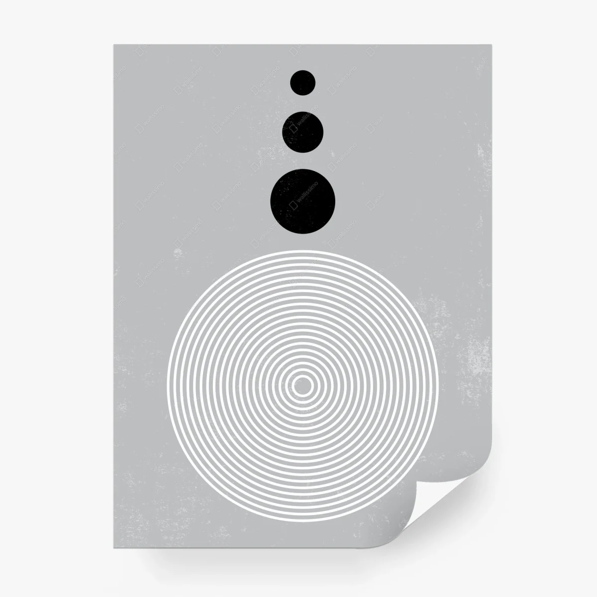 Fototapete minimalistische abstrakte konzentrische kreise – Wallnifity®