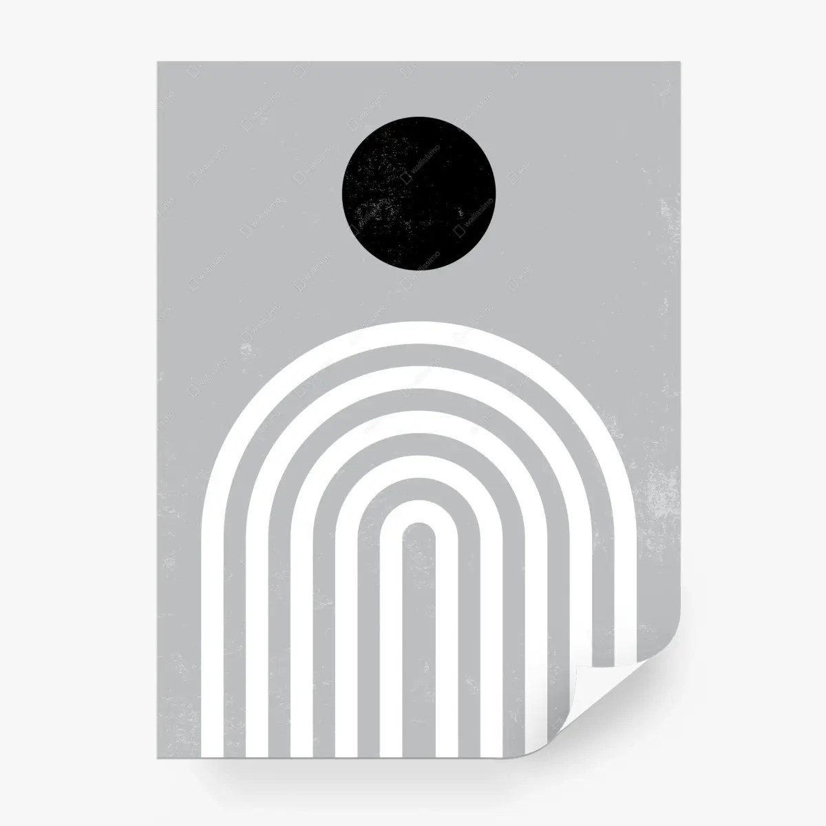 Fototapete minimalistische geometrische bögen mit sonne – Wallnifity®