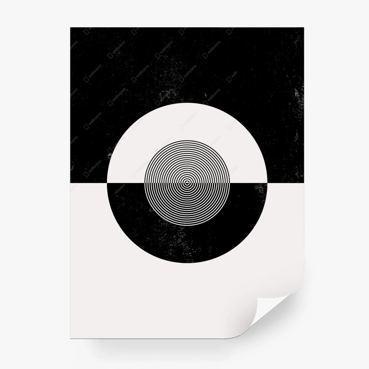Fototapete monochrome konzentrische kreise – Wallnifity®
