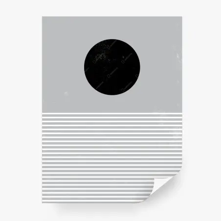 Fototapete schwarze sonne über gestreiftem horizont – Wallnifity®