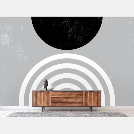 Fototapete minimalistisches geometrisches poster mit bögen – Wallnifity®
