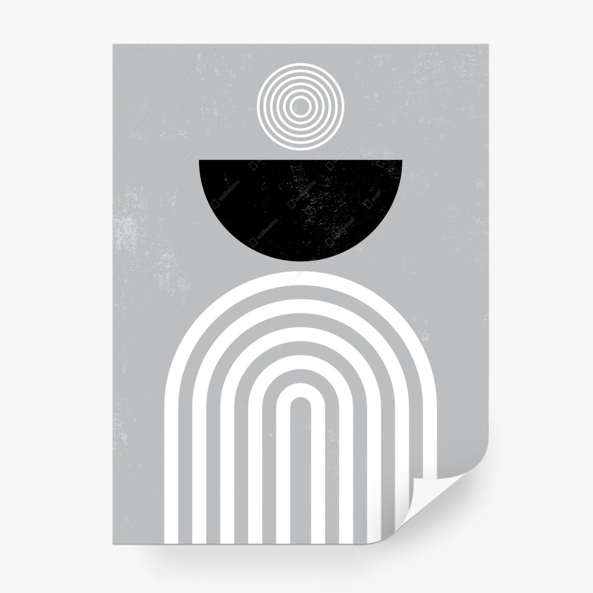 Fototapete minimalistisches geometrisches poster mit bögen – Wallnifity®