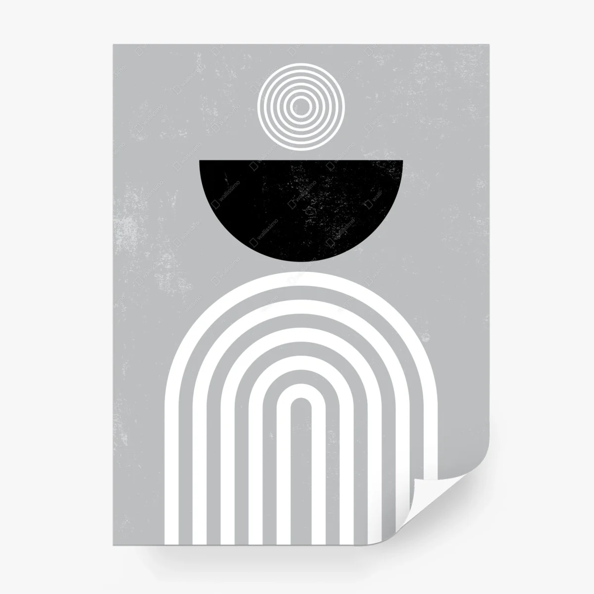 Fototapete minimalistisches geometrisches poster mit bögen – Wallnifity®