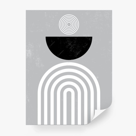 Fototapete minimalistisches geometrisches poster mit bögen – Wallnifity®