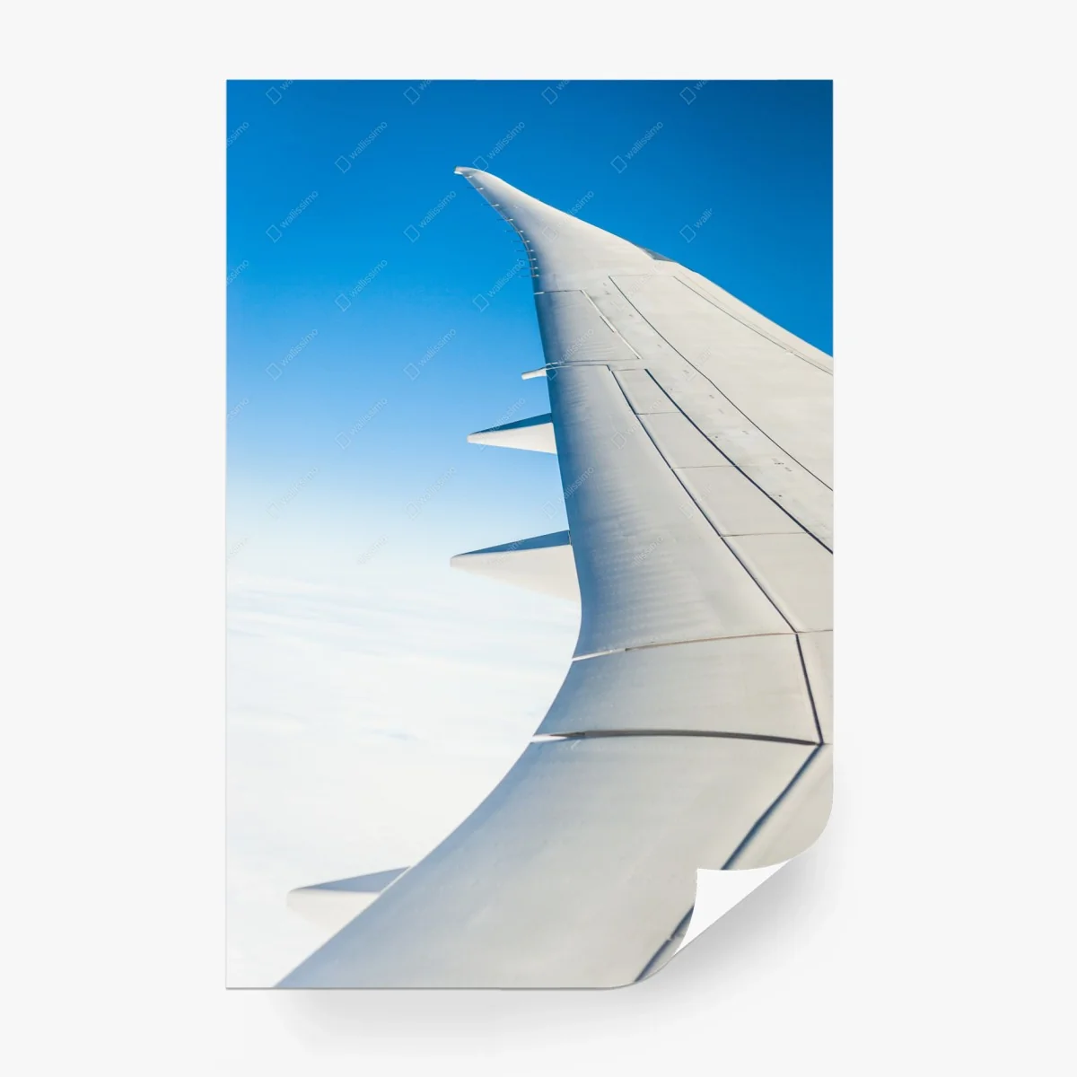 Fototapete flügel über den wolken im klaren blauen himmel – Wallnifity®