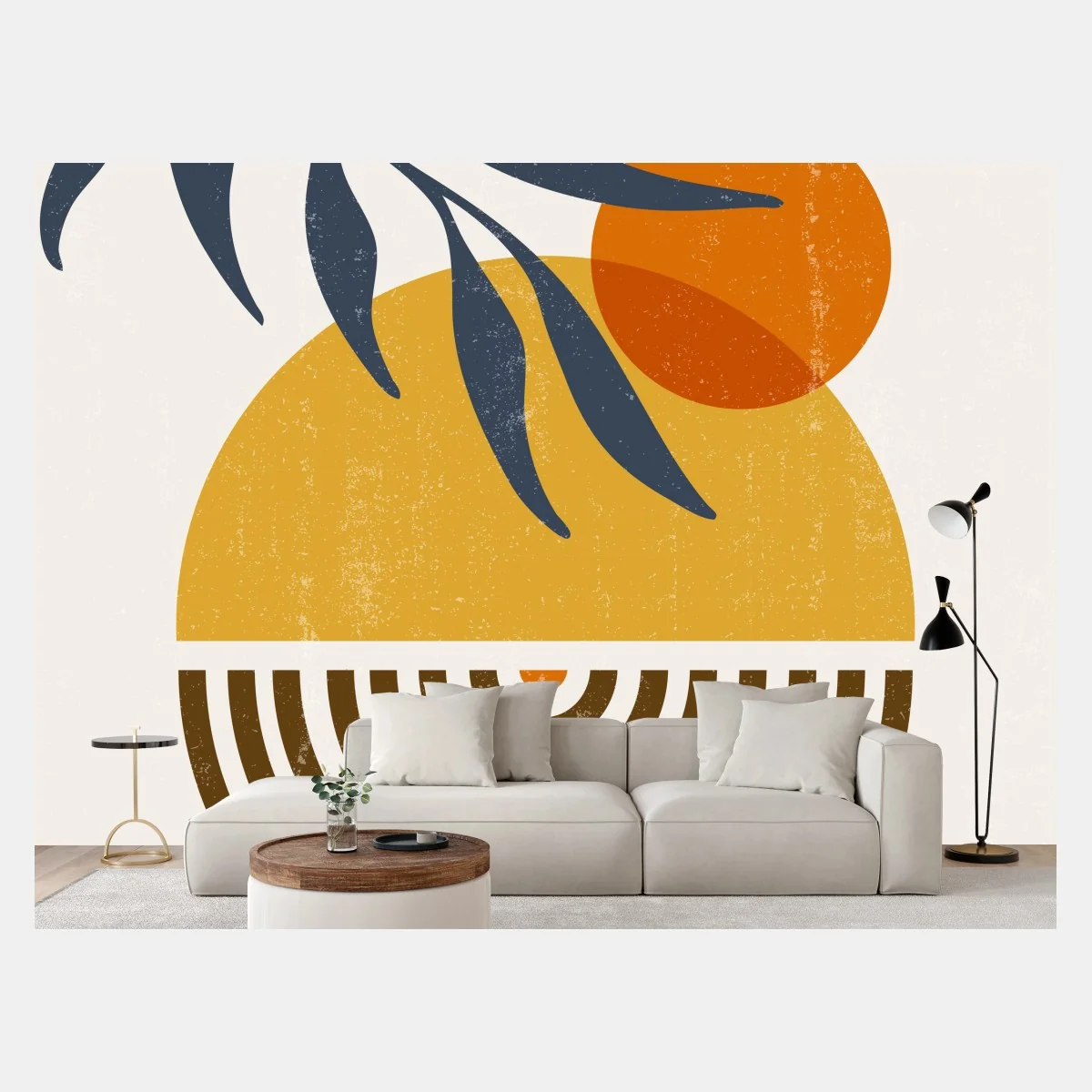 Fototapete boho abstrakte sonne und mond – Wallnifity® Fototapete boho abstrakte sonne und mond – Wallnifity®