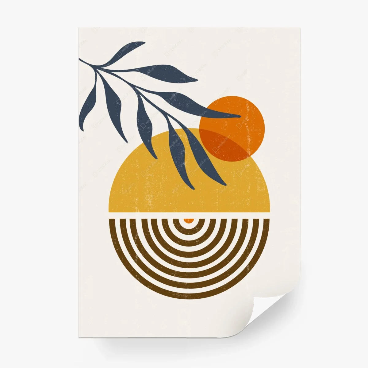 Fototapete boho abstrakte sonne und mond – Wallnifity® Fototapete boho abstrakte sonne und mond – Wallnifity®