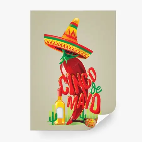 Fototapete lebhafte cinco de mayo illustration – Wallnifity®