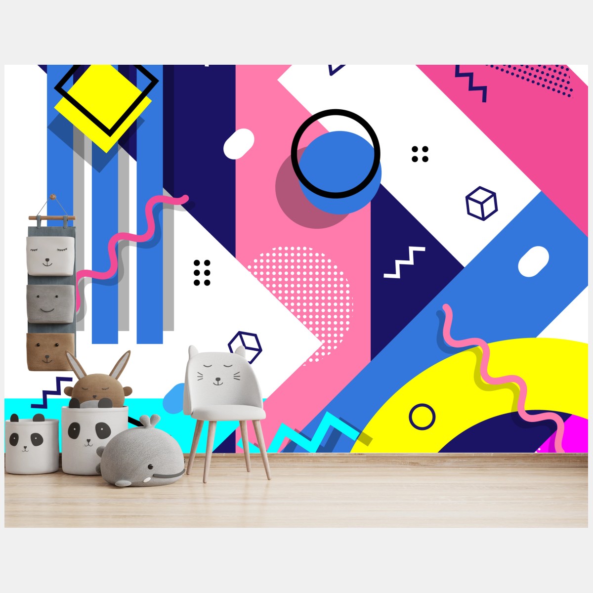 Fototapete kräftiges geometrisches retro-muster – Wallnifity®