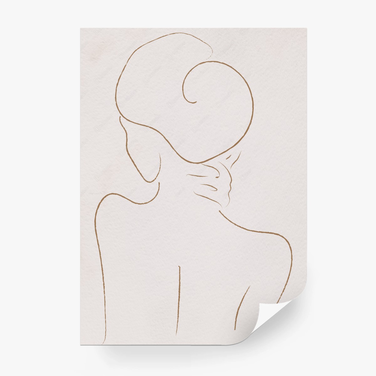 Fototapete elegante weibliche linien-silhouette – Wallnifity®
