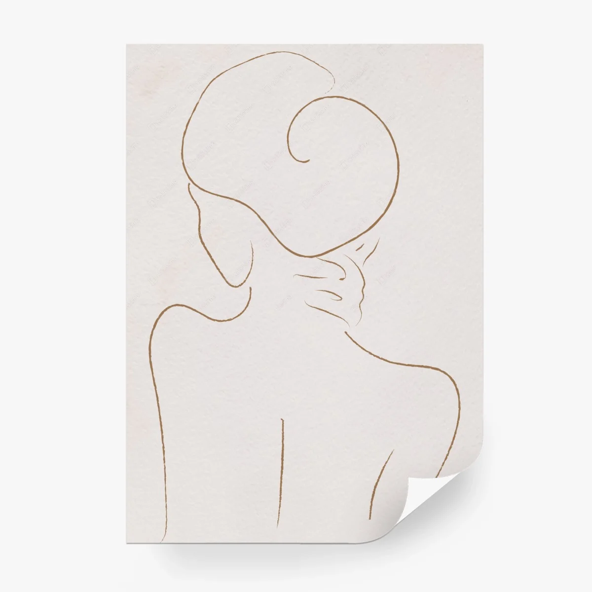 Fototapete elegante weibliche linien-silhouette – Wallnifity® Fototapete elegante weibliche linien-silhouette – Wallnifity®