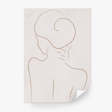 Fototapete elegante weibliche linien-silhouette – Wallnifity®