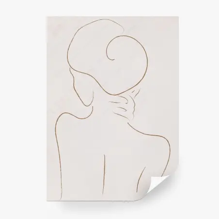 Fototapete elegante weibliche linien-silhouette – Wallnifity®