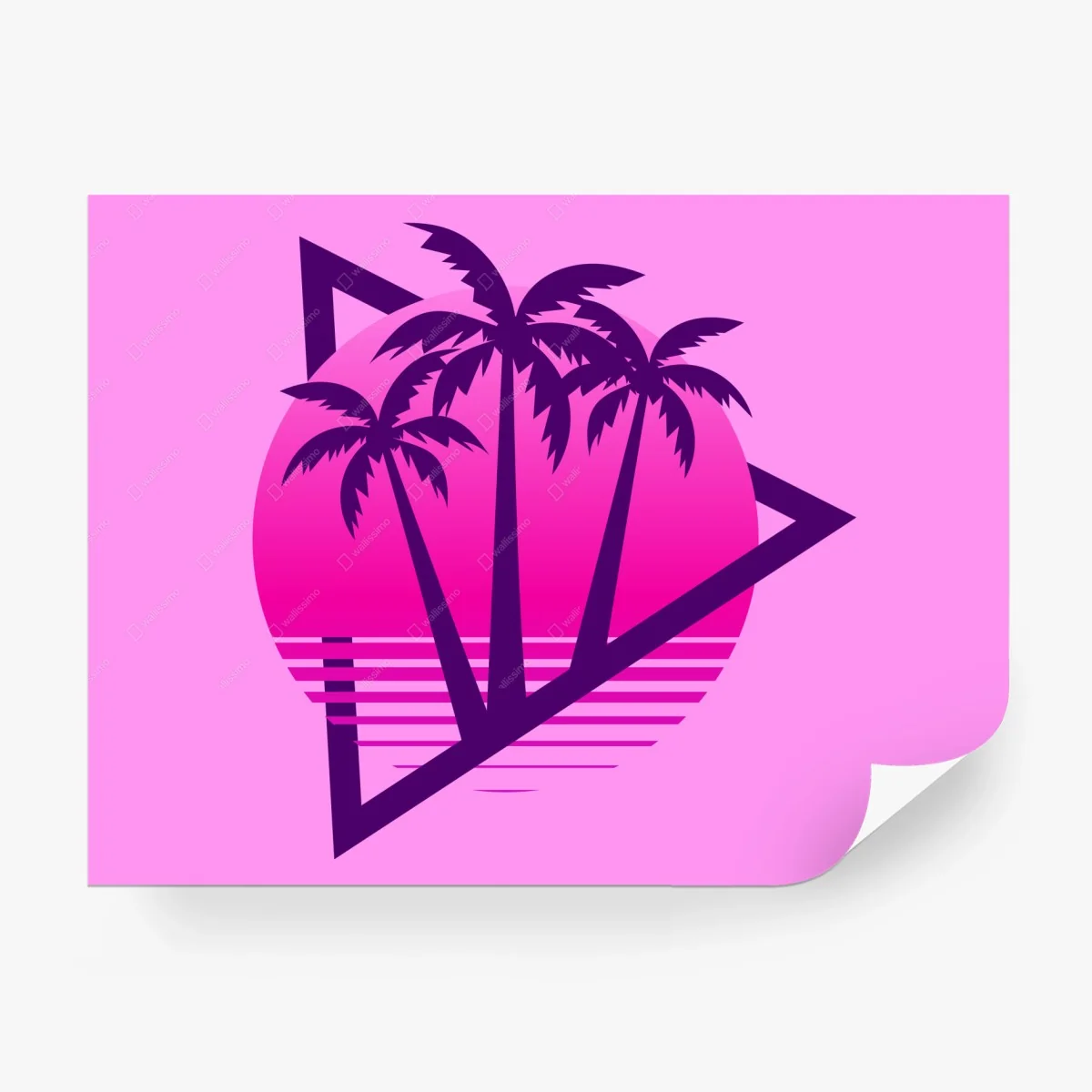 Fototapete retro synthwave sonnenuntergang mit palmen – Wallnifity® Fototapete retro synthwave sonnenuntergang mit palmen – Wallnifity®