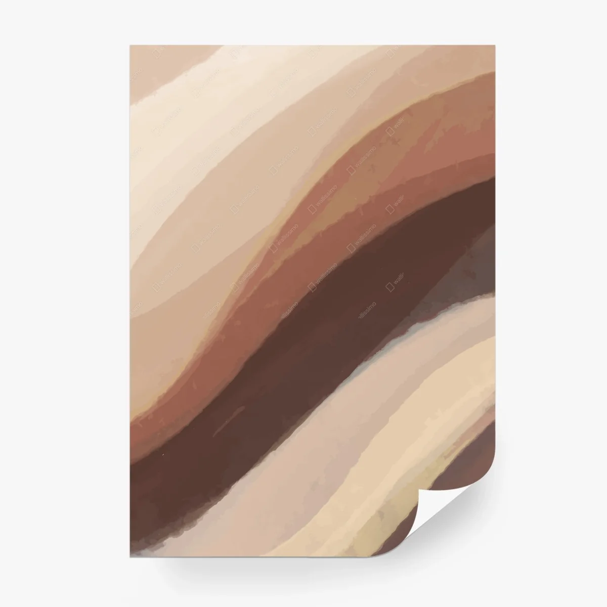 Fototapete beige abstrakte wellen – Wallnifity®