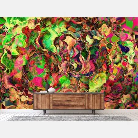 Fototapete leuchtendes abstraktes kaleidoskopmuster – Wallnifity®