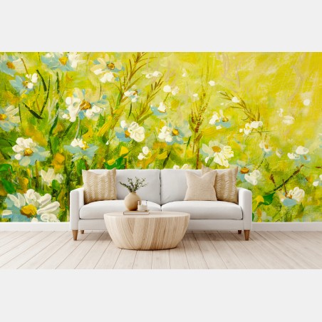 Fototapete sonnige kamillenwiese – Wallnifity®