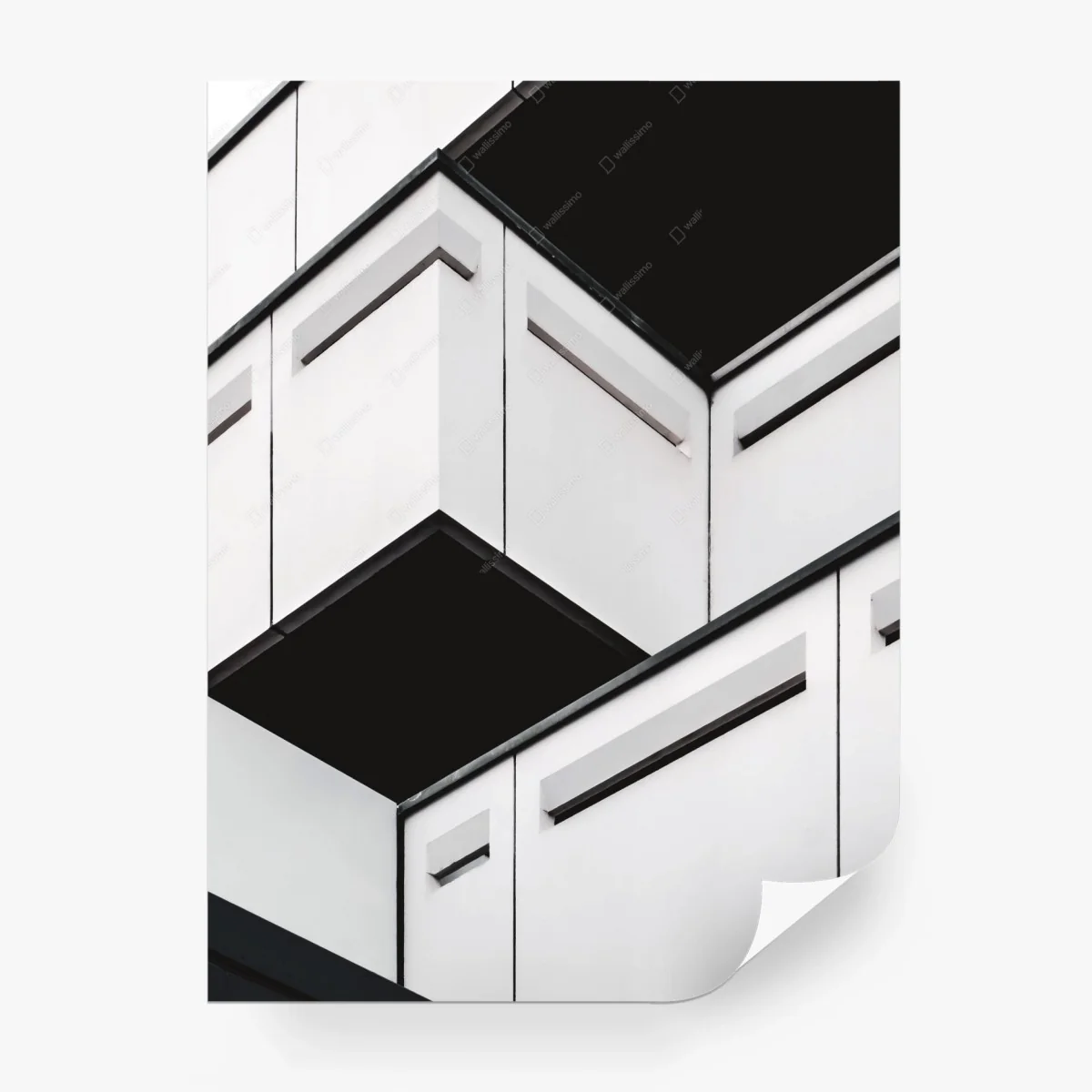 Fototapete minimalistische geometrische fassadenansicht – Wallnifity®