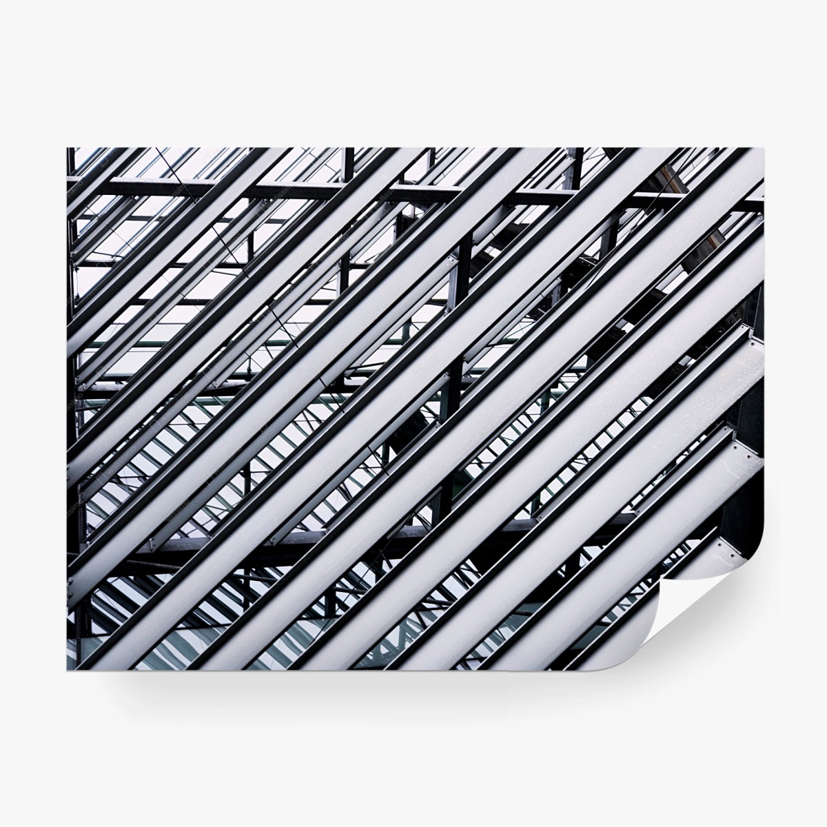 Fototapete diagonale metallbalken geometrisches muster – Wallnifity®