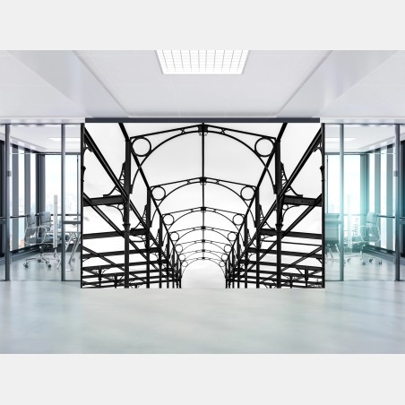 Fototapete industrielle eisenbögen architekturstudie – Wallnifity®