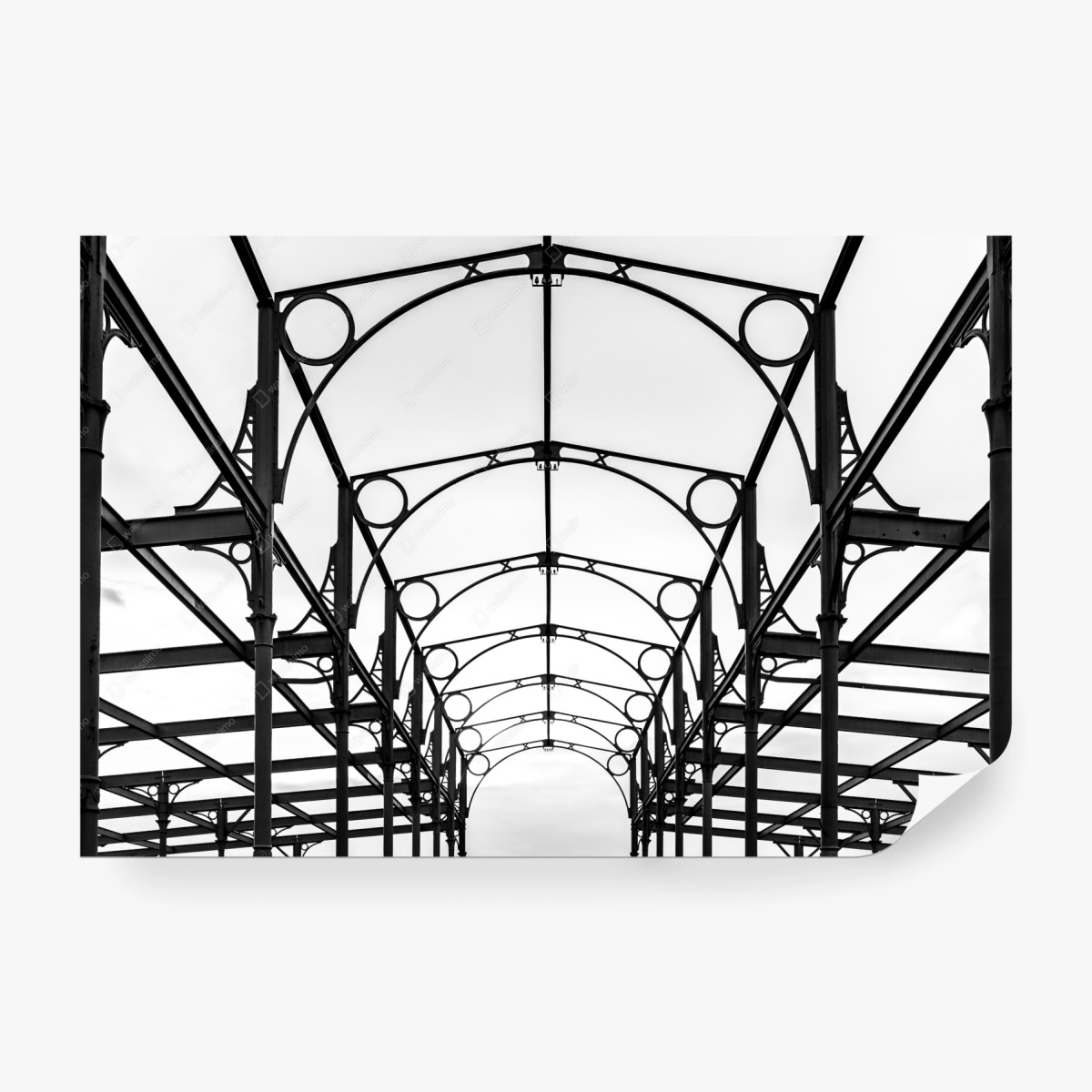 Fototapete industrielle eisenbögen architekturstudie – Wallnifity®