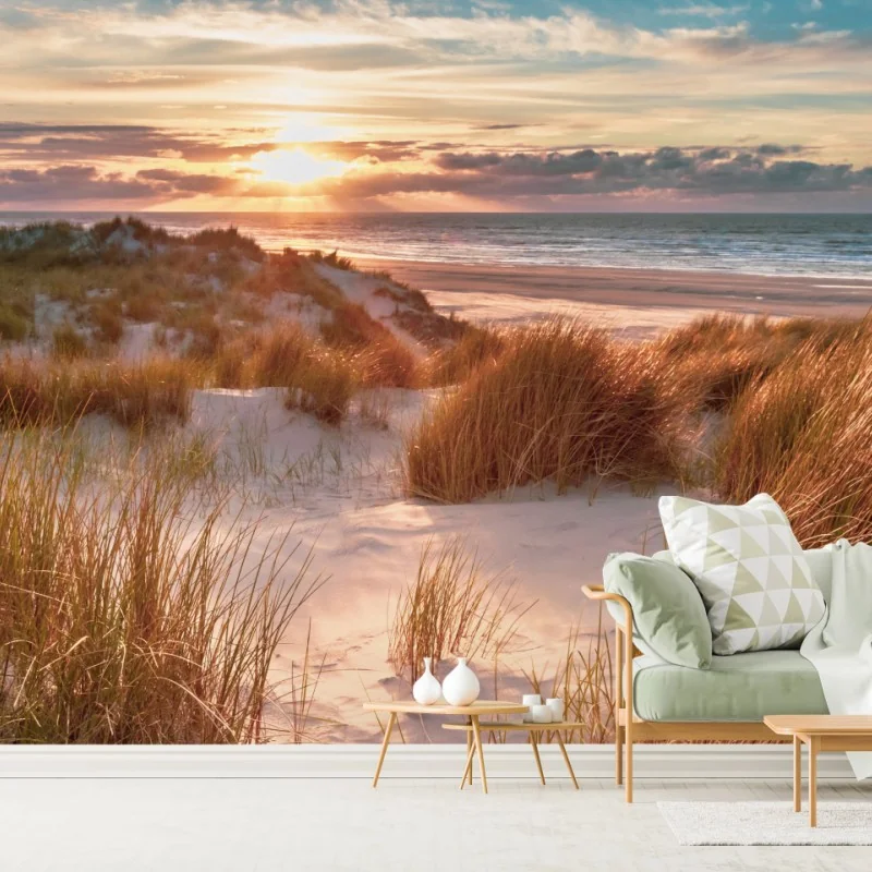 Fototapete sonnenuntergang über den dünen von Ameland – Wallnifity® Fototapete sonnenuntergang über den dünen von Ameland – Wallnifity®