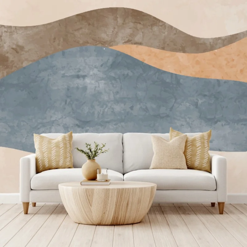 Fototapete erdige wellen abstrakte landschaft – Wallnifity®