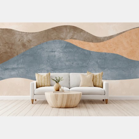 Fototapete erdige wellen abstrakte landschaft – Wallnifity®