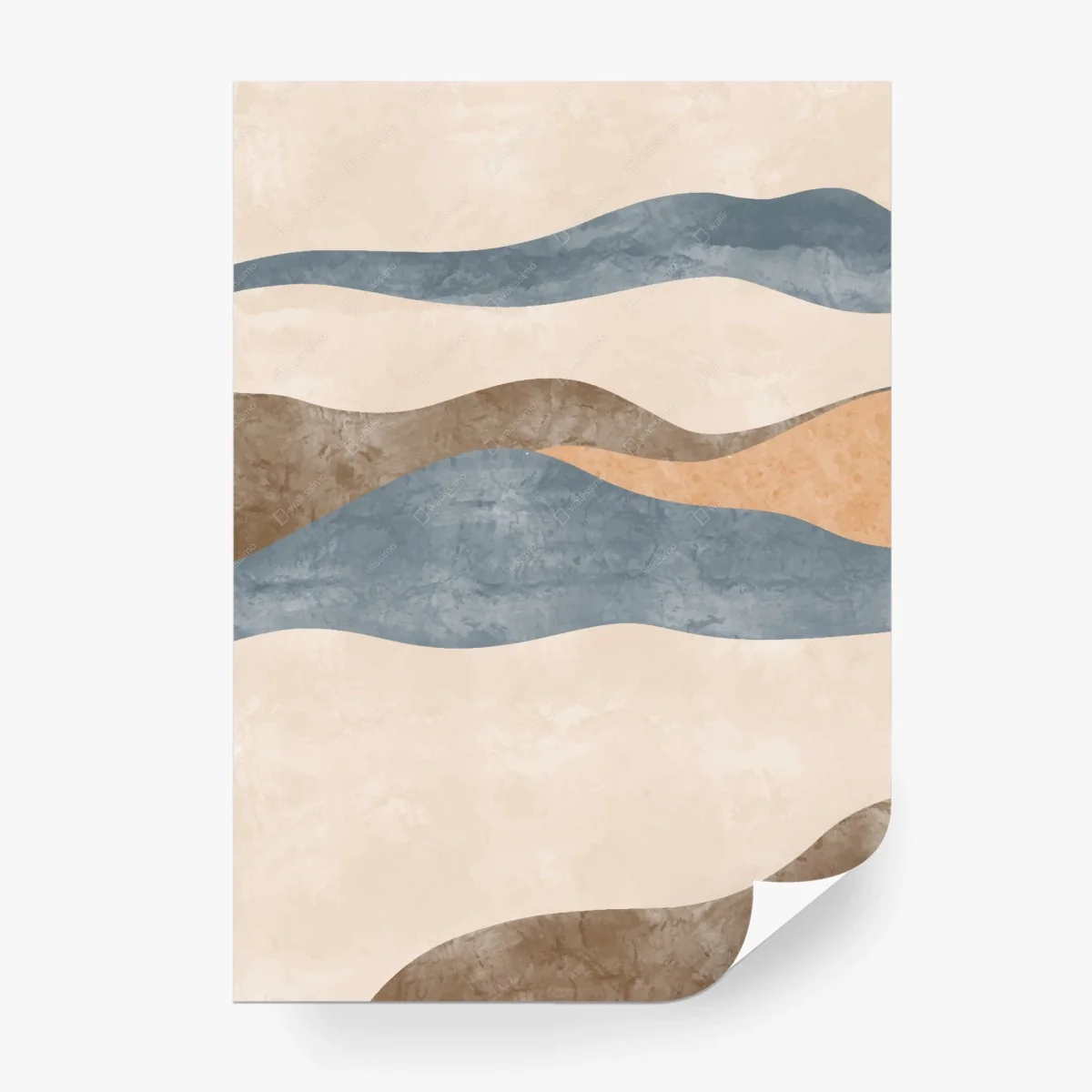 Fototapete erdige wellen abstrakte landschaft – Wallnifity®