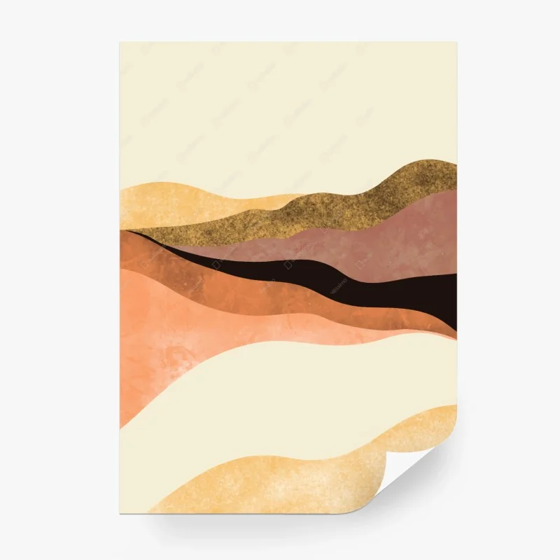 Fototapete erdige geschichtete wellen abstrakt – Wallnifity®