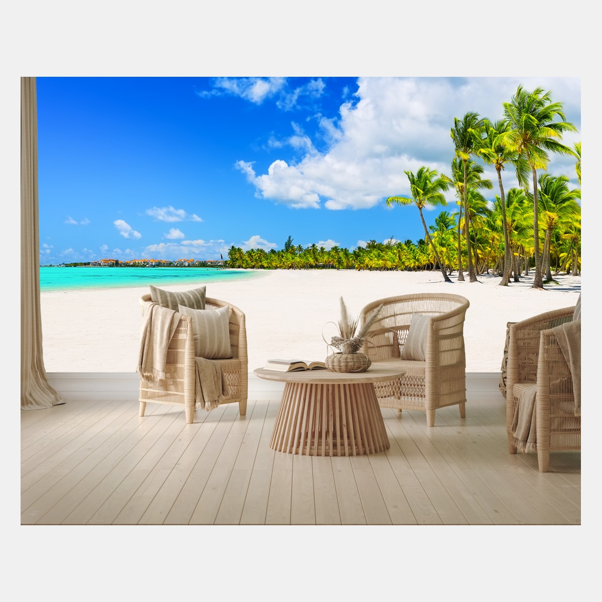 Fototapete tropischer strand in Punta Cana – Wallnifity®