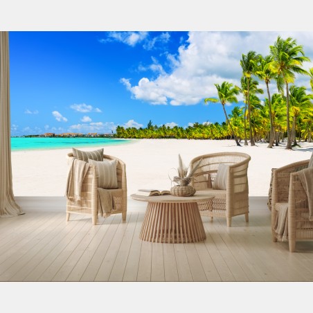 Fototapete tropischer strand in Punta Cana – Wallnifity®