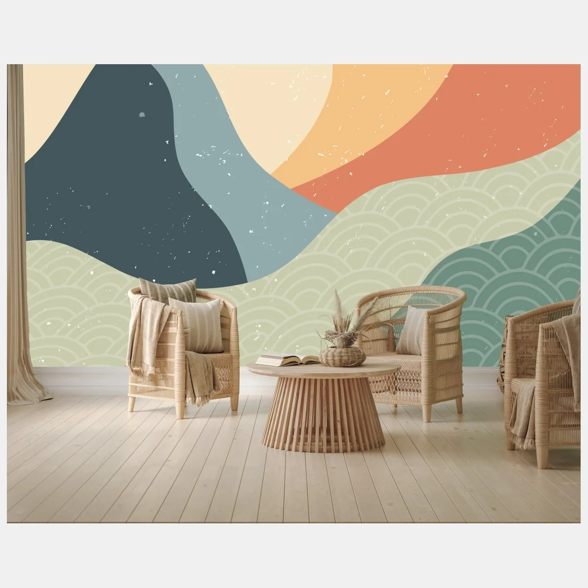 Fototapete ruhige geometrische berglandschaft – Wallnifity® Fototapete ruhige geometrische berglandschaft – Wallnifity®