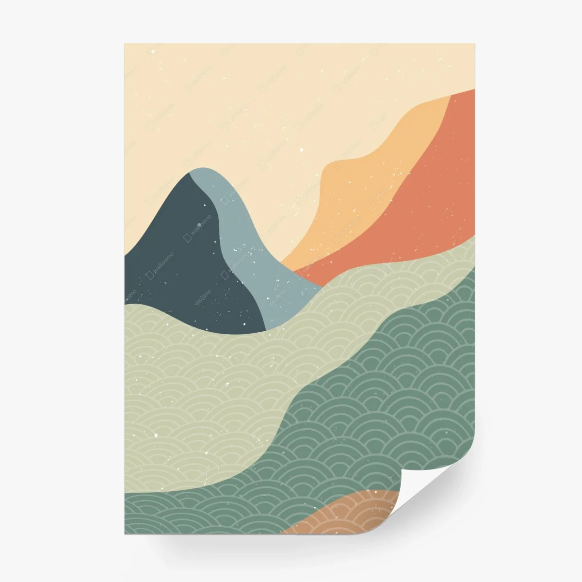 Fototapete ruhige geometrische berglandschaft – Wallnifity® Fototapete ruhige geometrische berglandschaft – Wallnifity®