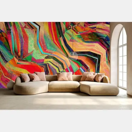 Fototapete lebendige geometrische abstraktion – Wallnifity®