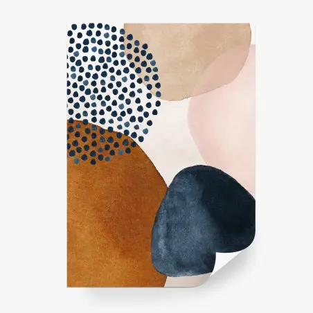Fototapete erdige abstrakte aquarellkomposition – Wallnifity®