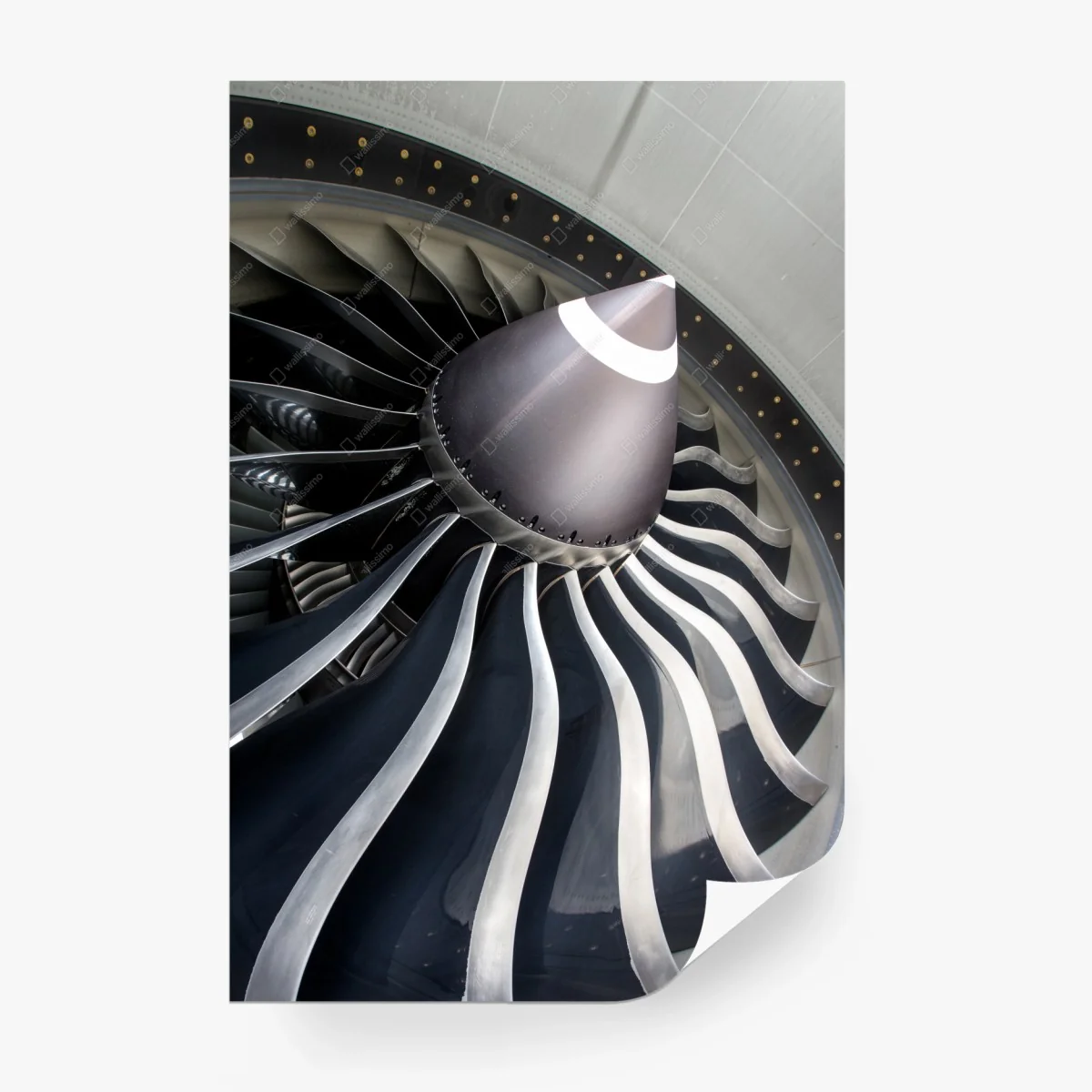Fototapete nahaufnahme turbinenblätter des jettriebwerks – Wallnifity®