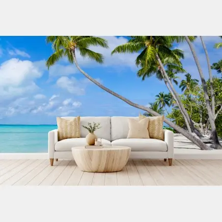 Fototapete tropischer palmenstrand – Wallnifity®