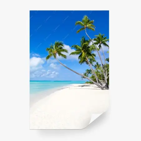 Fototapete tropischer palmenstrand – Wallnifity®