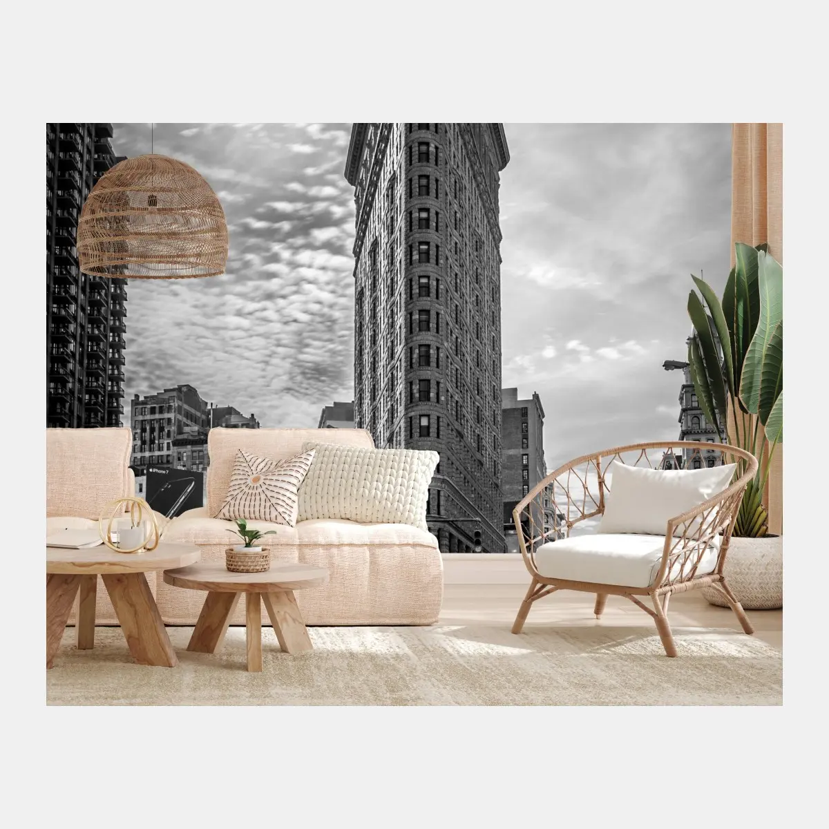 Fototapete Flatiron, New York — monochrome architektur – Wallnifity®