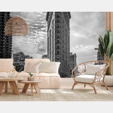 Fototapete Flatiron, New York — monochrome architektur – Wallnifity®